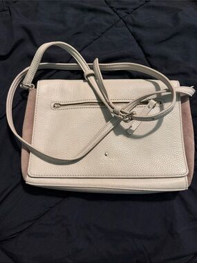 Used Kate Spade Pebbled Leather Crossbody Bag in Light Beige